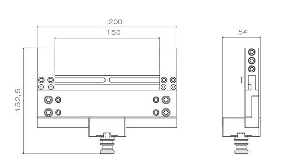 PO-T0006 WEDM Adjustable Vise 150-specification