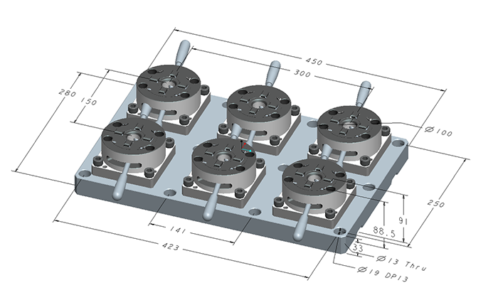 6 in 1 D100 3M CNC Manual Chuck-xy-Specification