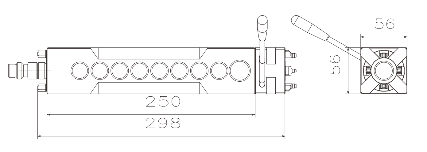 Quick chuck 50 with extension Rod-Specification
