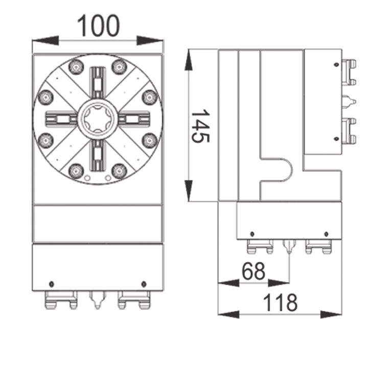 ITS Chucks 100 P with Square Block-Specification