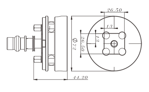 PO-U0001-1-D72 ITS S25 stainless steel holder-specification
