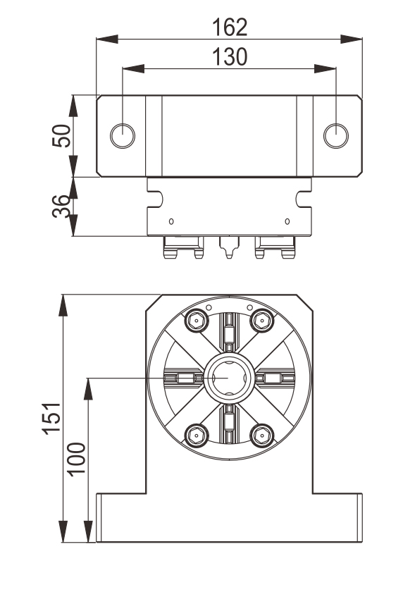 POFI D100 Vertucal Manual Chuck D100-Specification