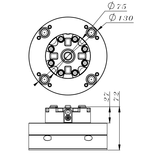 3R-600.22-Manual lathe Chuck, MacrodStd-Specification