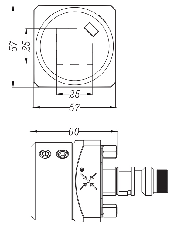 PO-M0001-25mm Square Electrode Holder For EDM Machining-Specification