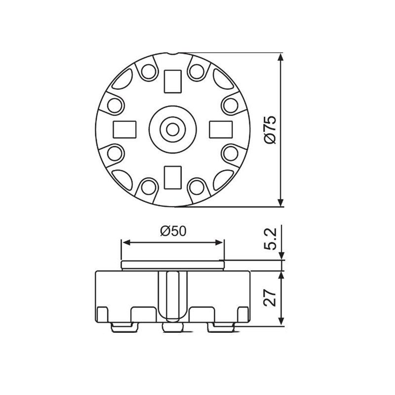 SP15055 D75 manual chuck pofi