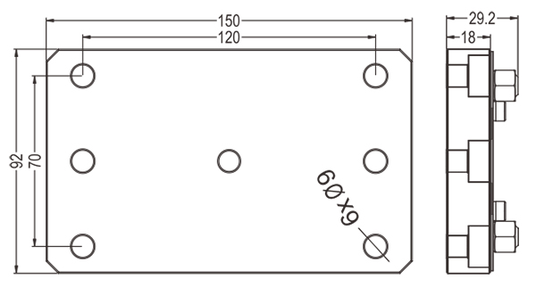 92x150 Flat Brass Holder-specification