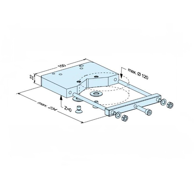POFI WEDM Prism Holder 120mm ER-031179
