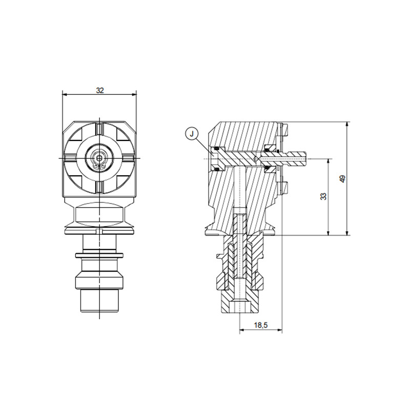 POFI Compact 90° Angle Chuck ER-017984 