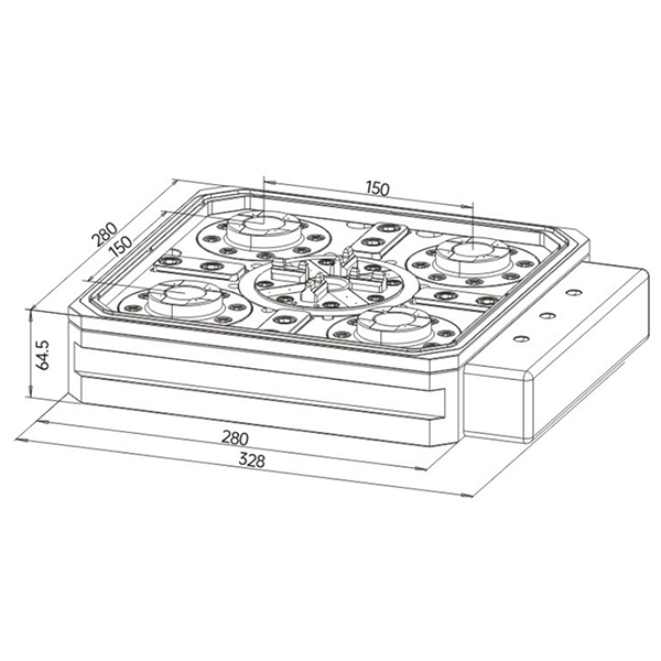 ER016092-UPC Pneumatic Chuck with ITS-Spec-600