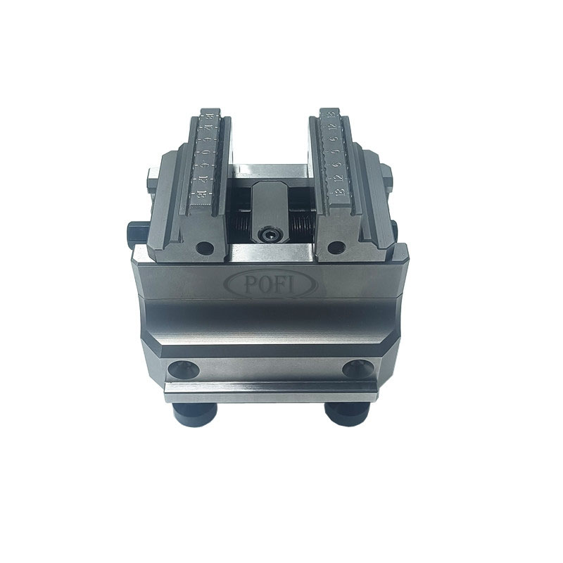 Self- Centering Vise Integrated with Clamping Studs for Zero Point Clamping System