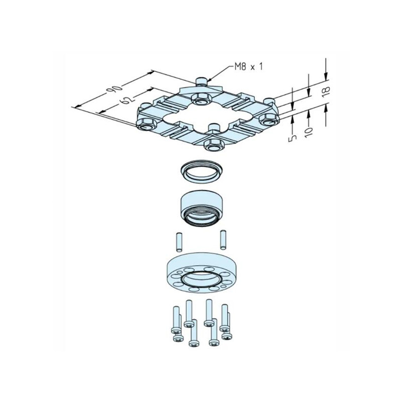 Centering Plate G100 M8 X 1 ER-030671