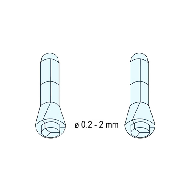 POFI Set of Mini Collet Chucks Ø 0.2 - Ø 2.0 Mm ER-010689 