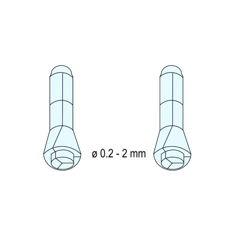 POFI Set of Mini Collet Chucks Ø 0.2 - Ø 2.0 Mm ER-010689 